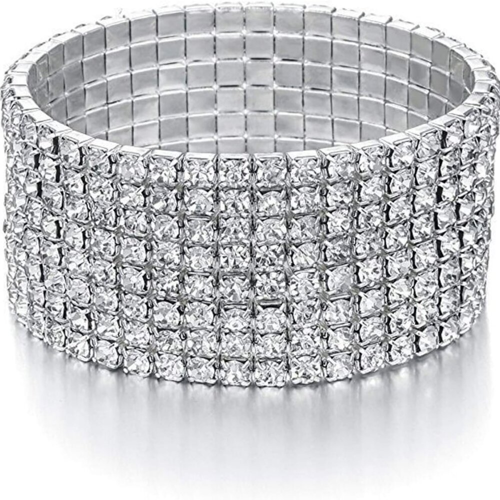 Sparkle Multicolor Rhinestone Stackable Stretch B… - image 1